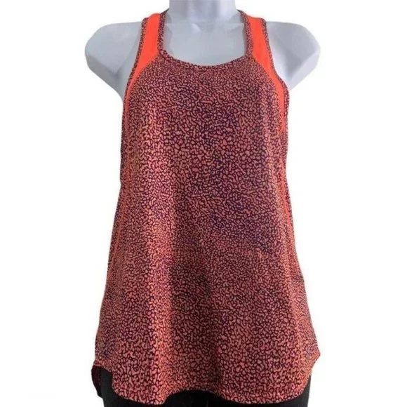 Nike Women Dri Fit Tank Top Medium Orange - Picture 3 of 8